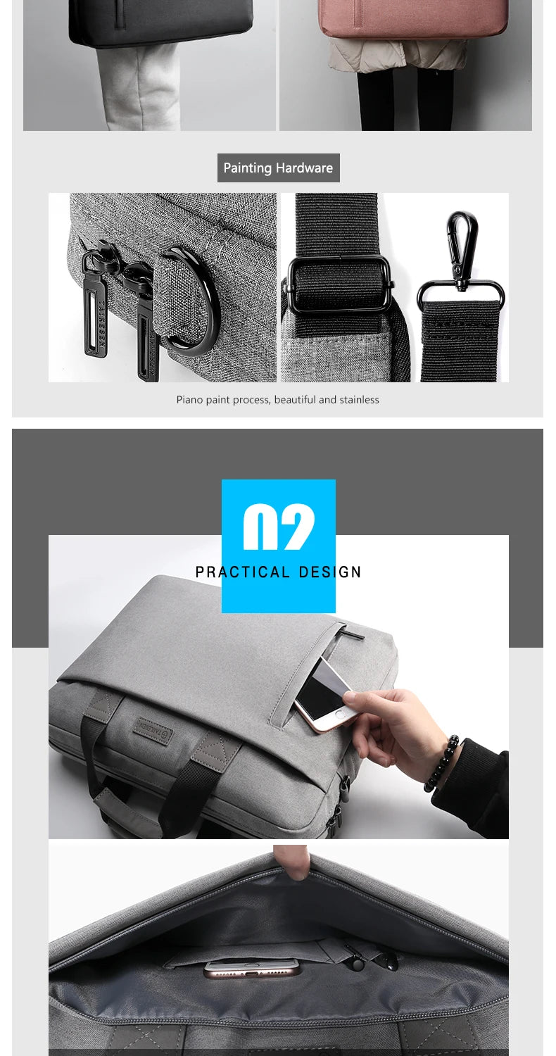 Laptop Bag case 13.3 14 15.6 17.3 inch Waterproof Bag for Macbook Air Pro 13 15 Computer Shoulder Handbag Briefcase Bag