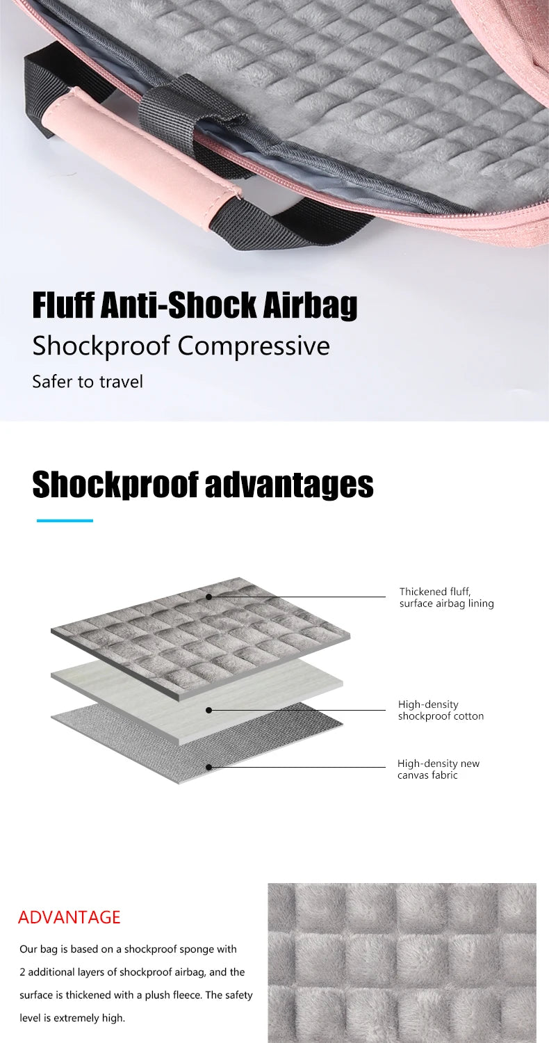 Laptop Bag case 13.3 14 15.6 17.3 inch Waterproof Bag for Macbook Air Pro 13 15 Computer Shoulder Handbag Briefcase Bag