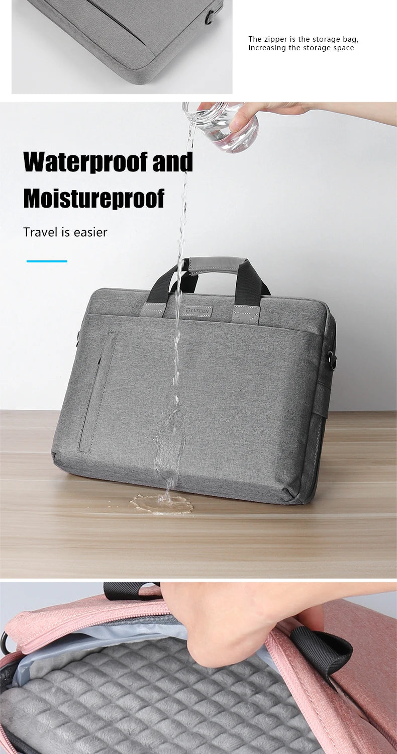 Laptop Bag case 13.3 14 15.6 17.3 inch Waterproof Bag for Macbook Air Pro 13 15 Computer Shoulder Handbag Briefcase Bag