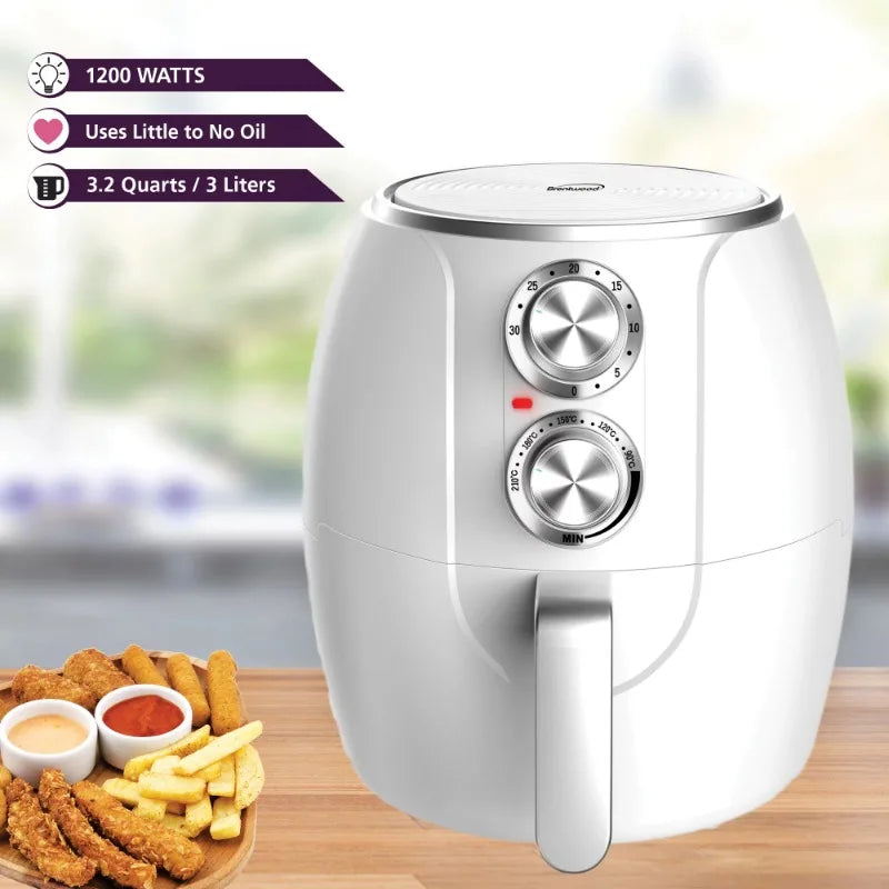 Brentwood 3.2-Qt. 1,200-Watt Electric Air Fryer