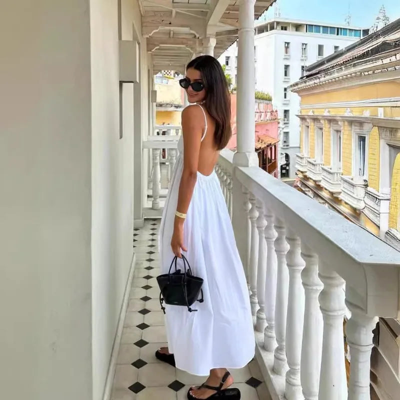 New 2025 Summer Women’s Dress – Sexy Backless V-Neck
