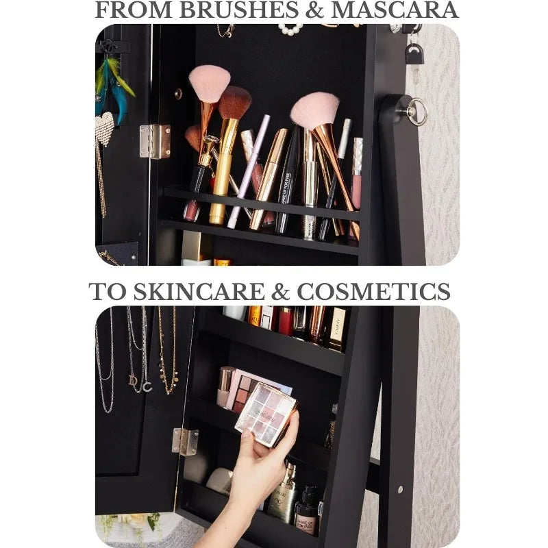 Full length Mirror and Jewelry Cabinet with Lights