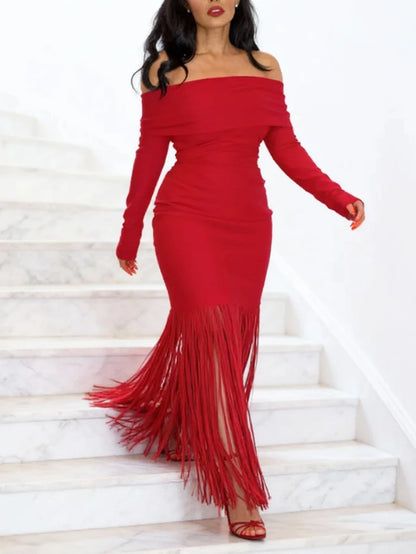 The Holiday Soirée Fringe Dress