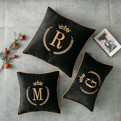 Luxury Monogram Embroidered Pillowcase