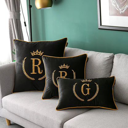 Luxury Monogram Embroidered Pillowcase