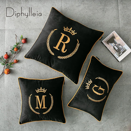 Luxury Monogram Embroidered Pillowcase