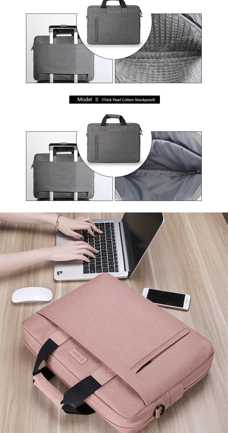 Laptop Bag case 13.3 14 15.6 17.3 inch Waterproof  Bag for Macbook Air Pro 13 15 Computer Shoulder Handbag Briefcase Bag