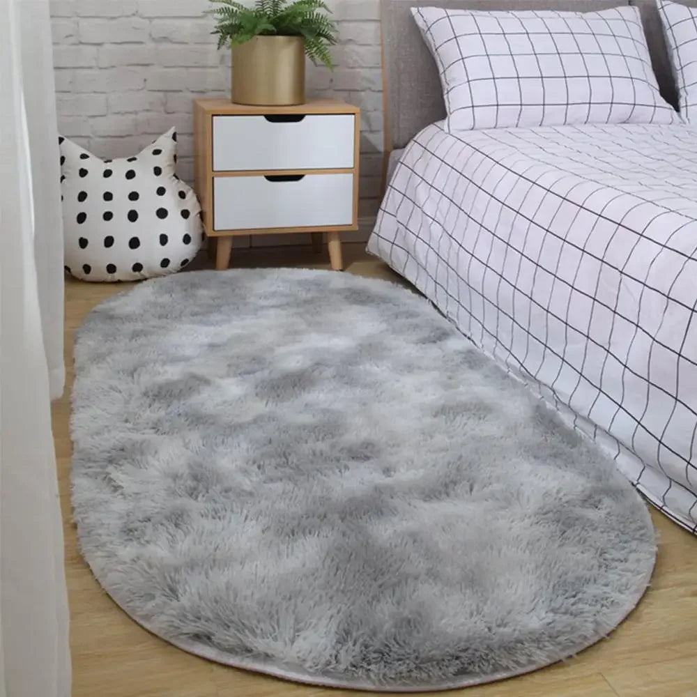 Fluffy Oval Rug