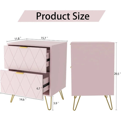 "Blush Bloom Twin Nightstands