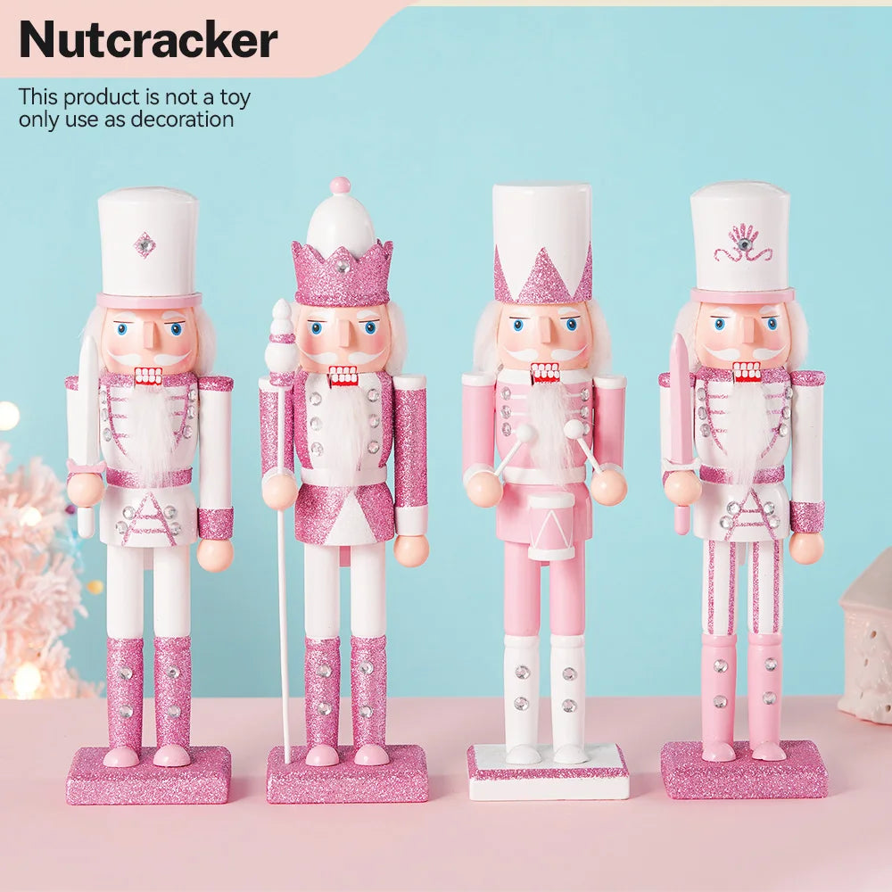 Pretty in Pink Wooden Nutcracker Solider Figurine