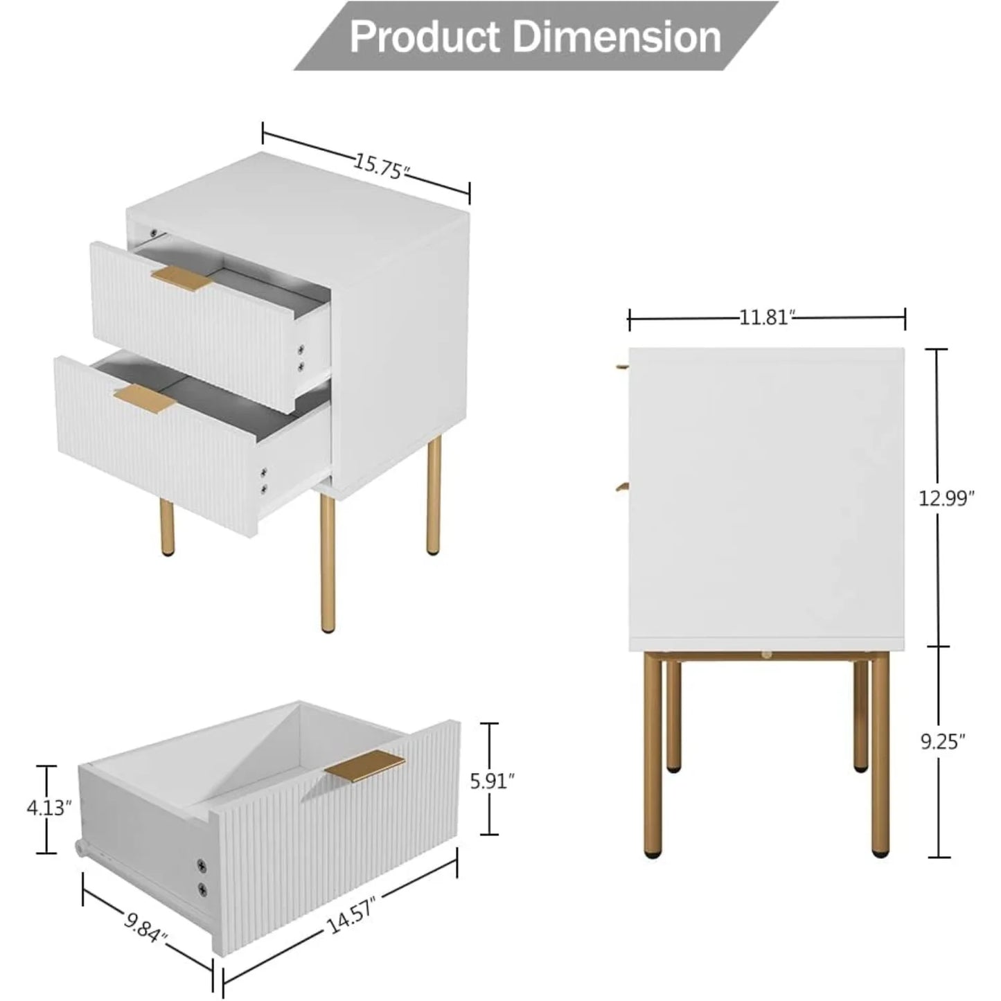 Gold Frame Night Stand