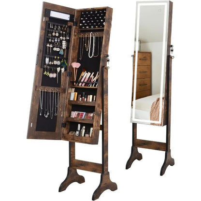 Full length Mirror  and Jewelry Cabinet with Lights