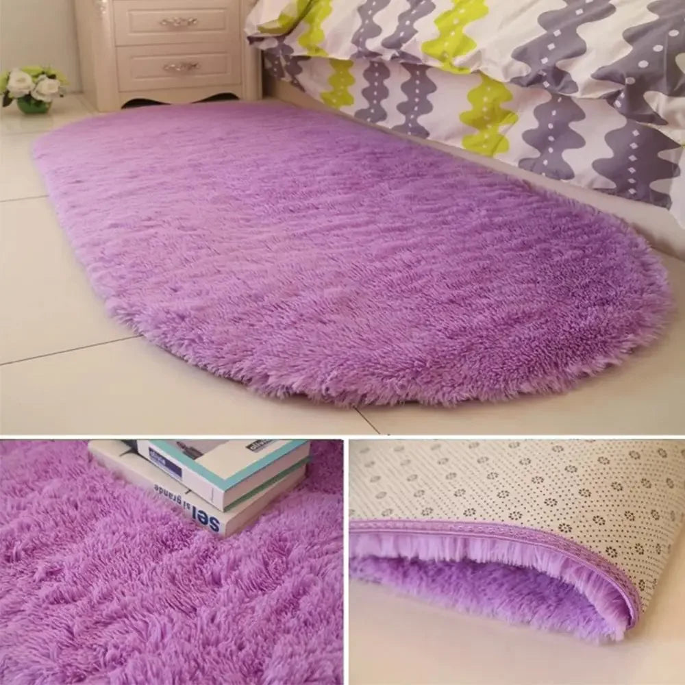 Fluffy Oval Rug