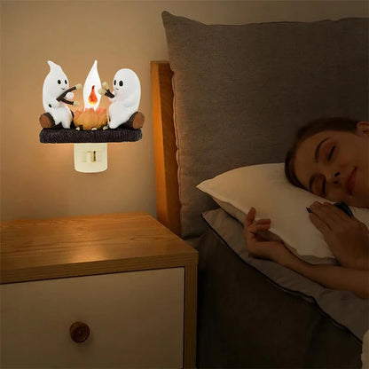 Cute Ghost Campfire Night Light