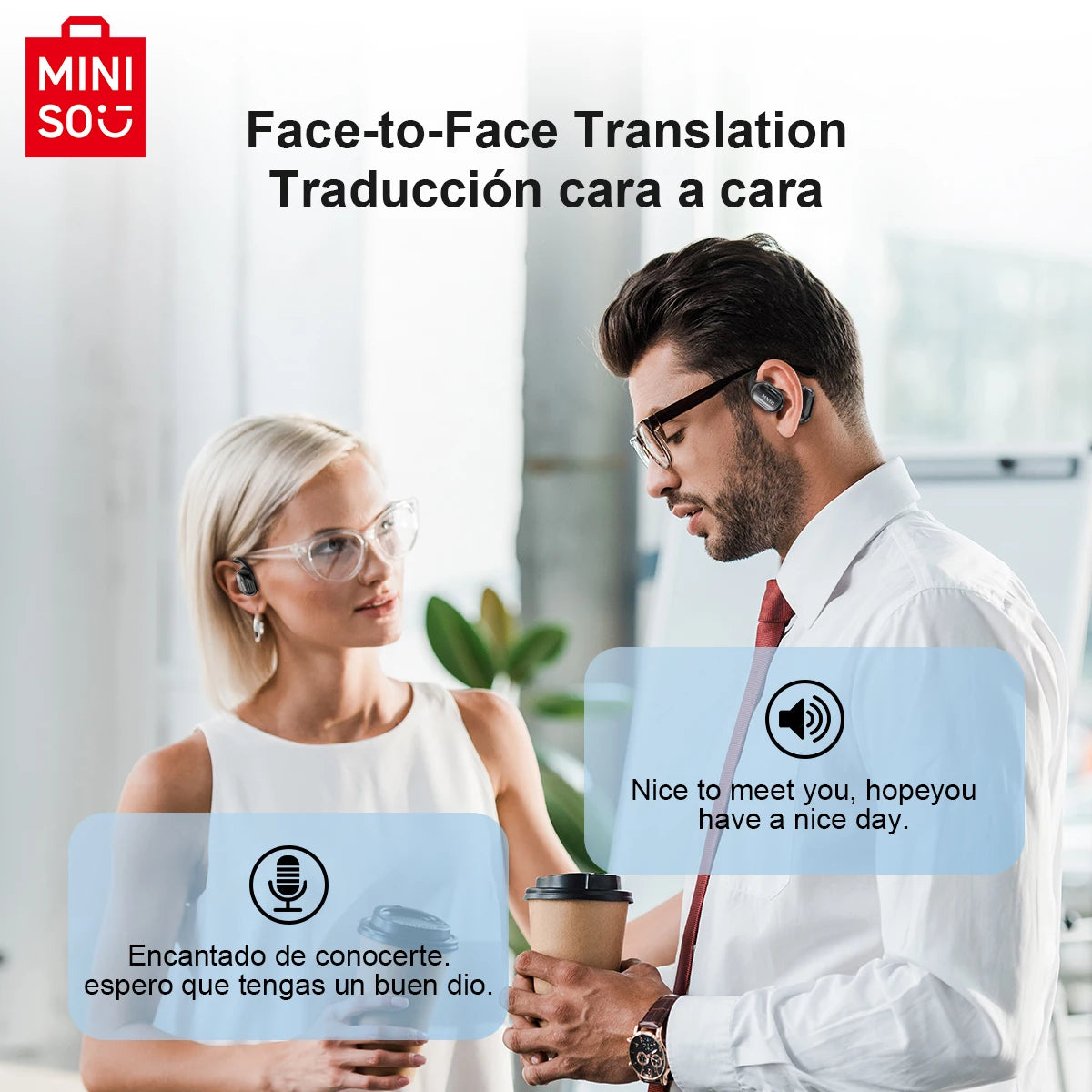 MINISO MS162 Wireless Bluetooth Translation Earbuds
