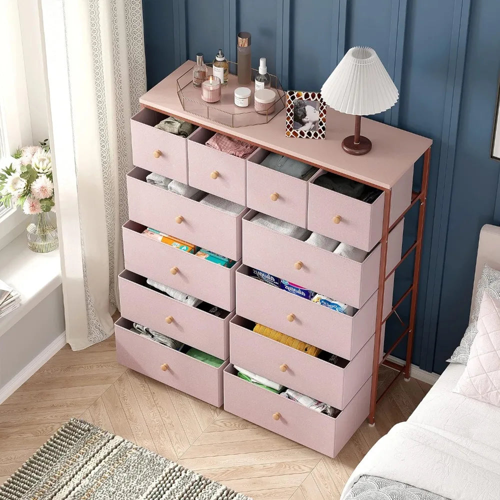 12 Drawer Pretty in Pink Chest