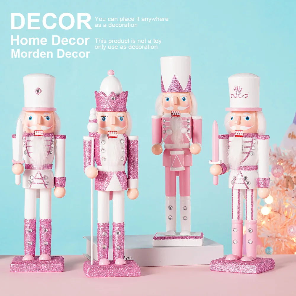 Pretty in Pink Wooden Nutcracker Solider Figurine