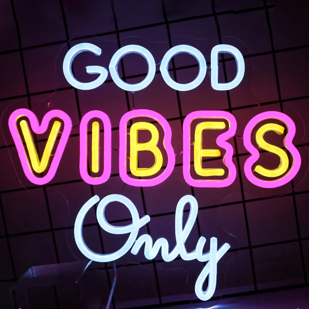 Neon Sign; Good Vibes Only