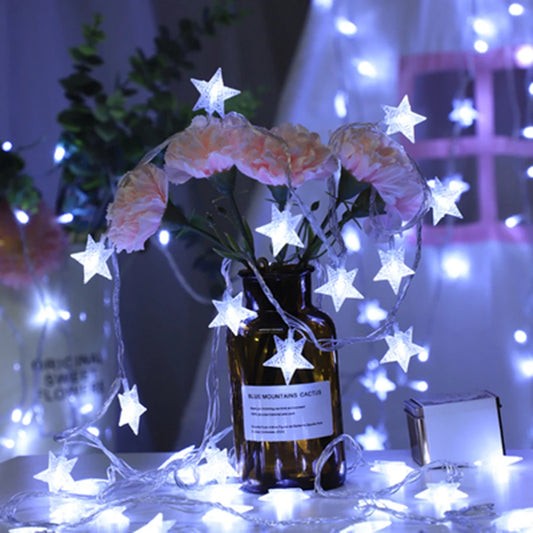 LED Star String Lights Garland