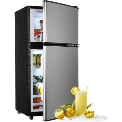 Compact Refrigerator with Double Door, 3.5 Cu.Ft