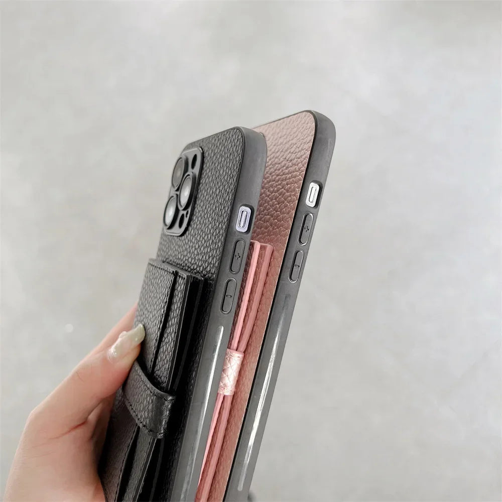 Crossbody Wallet Phone Case for IPhone 14 13 12 11 Pro Max Card Slot Holder Lanyard Strap Cord Bag Cover