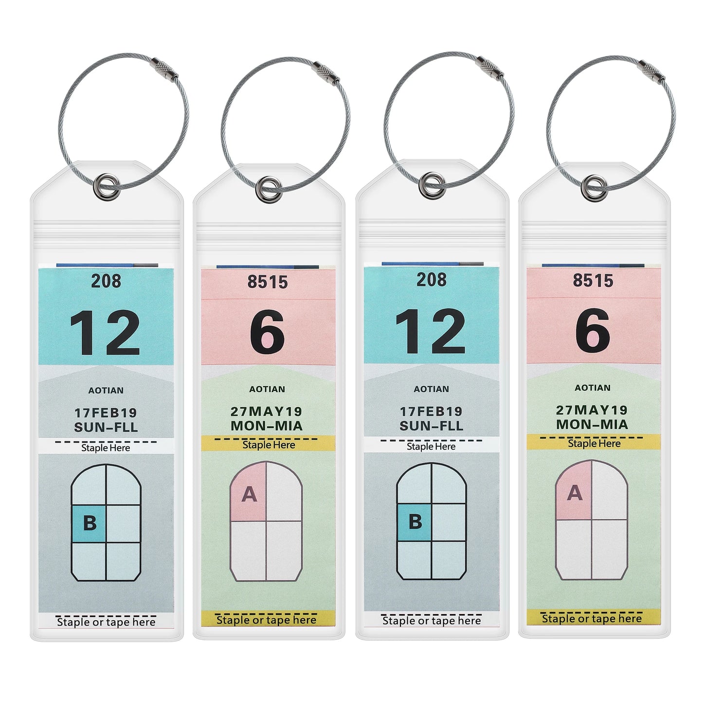 4 Pieces Cruise Tags Luggage Tag Holders