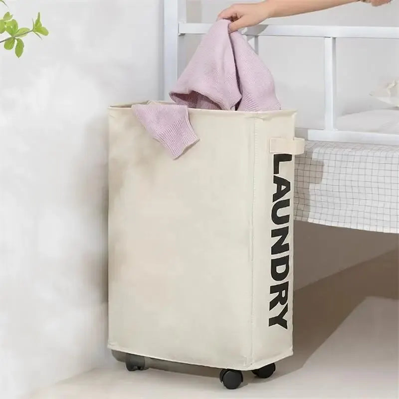 Rolling Slim Laundry Basket