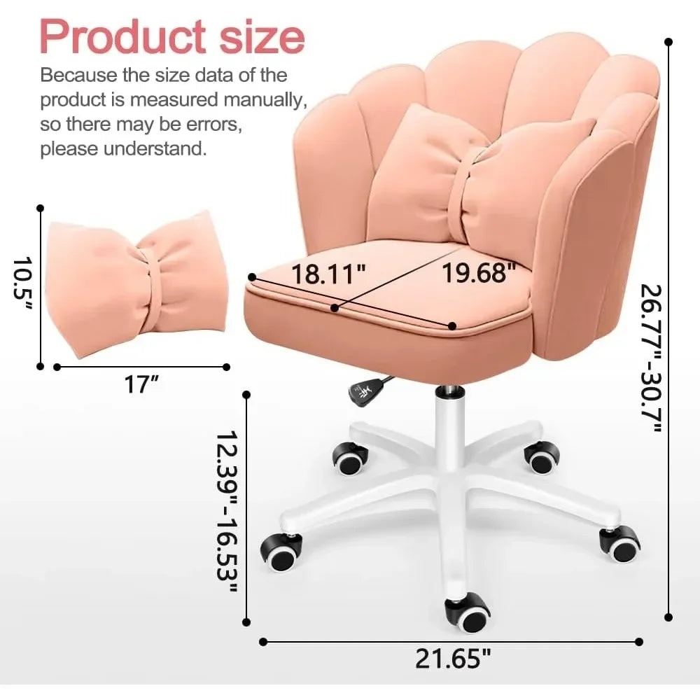 Cute Petal Pink Desk Chair