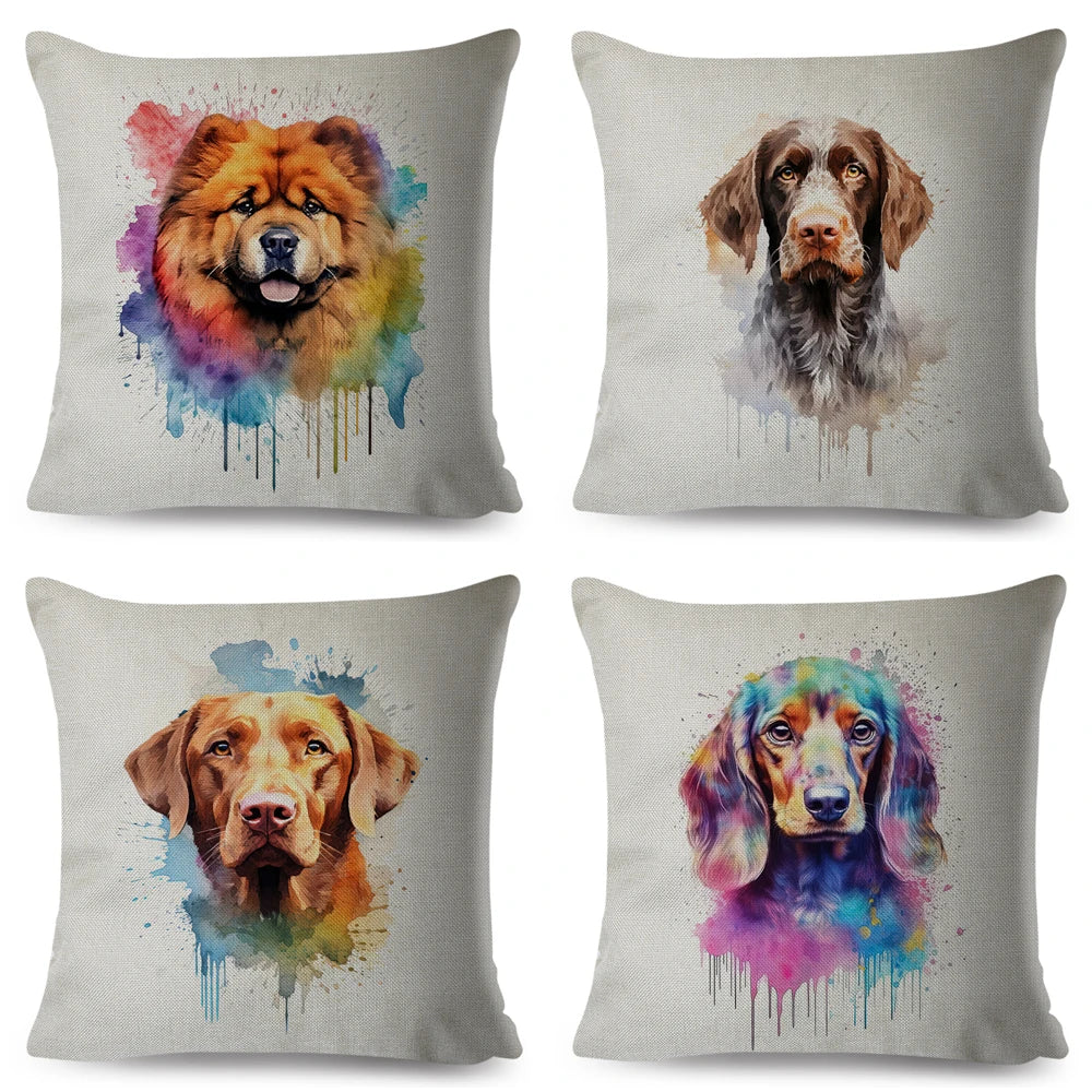 Adorable Watercolor Pet Pillowcase