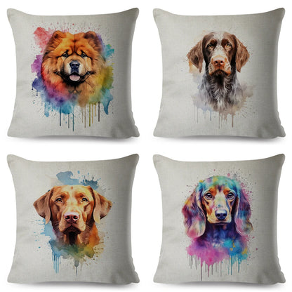 Adorable Watercolor Pet Pillowcase