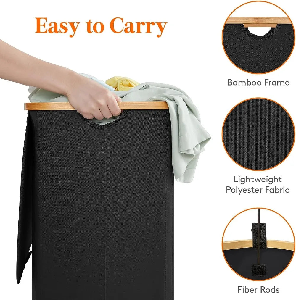 Double Laundry Hamper and Laundry Bag