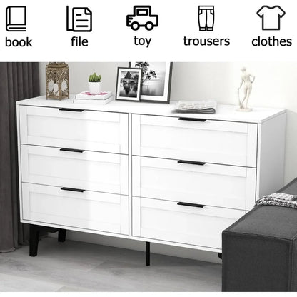 6 Drawer Modern Dresser