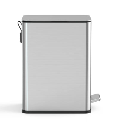 2.6 Gallon  Bathroom Trash Can, Stainless Steel