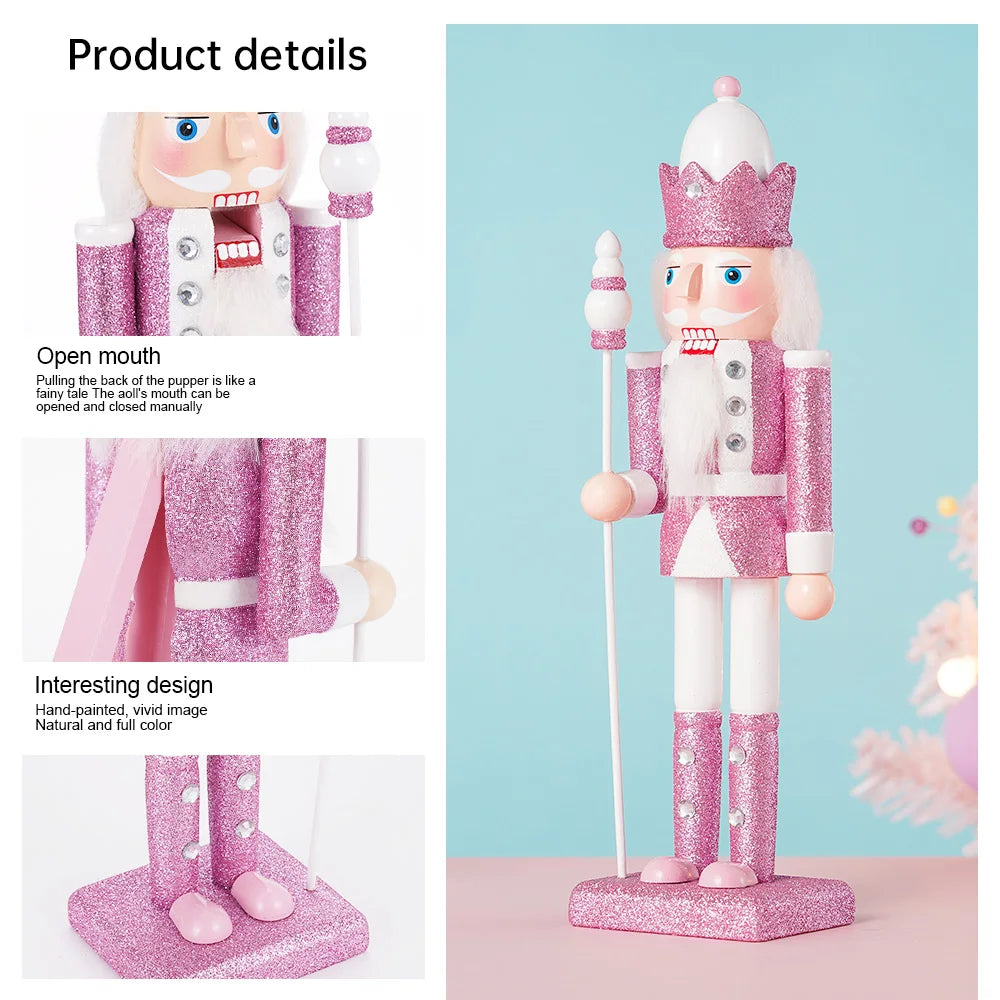 Pretty in Pink Wooden Nutcracker Solider Figurine