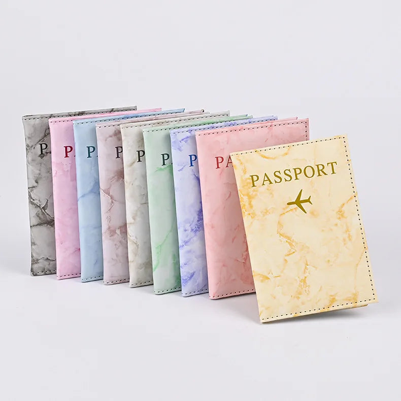 Marble Pattern Passport Covers Ultra-thin Document Holder