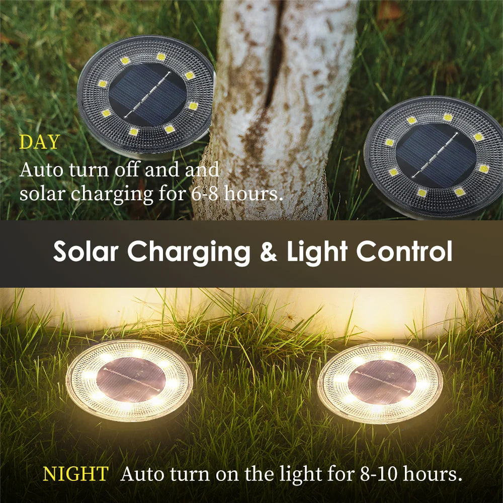 SunGlow IP68 Waterproof Solar Ground Lights