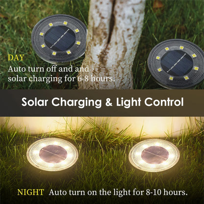 SunGlow IP68 Waterproof Solar Ground Lights