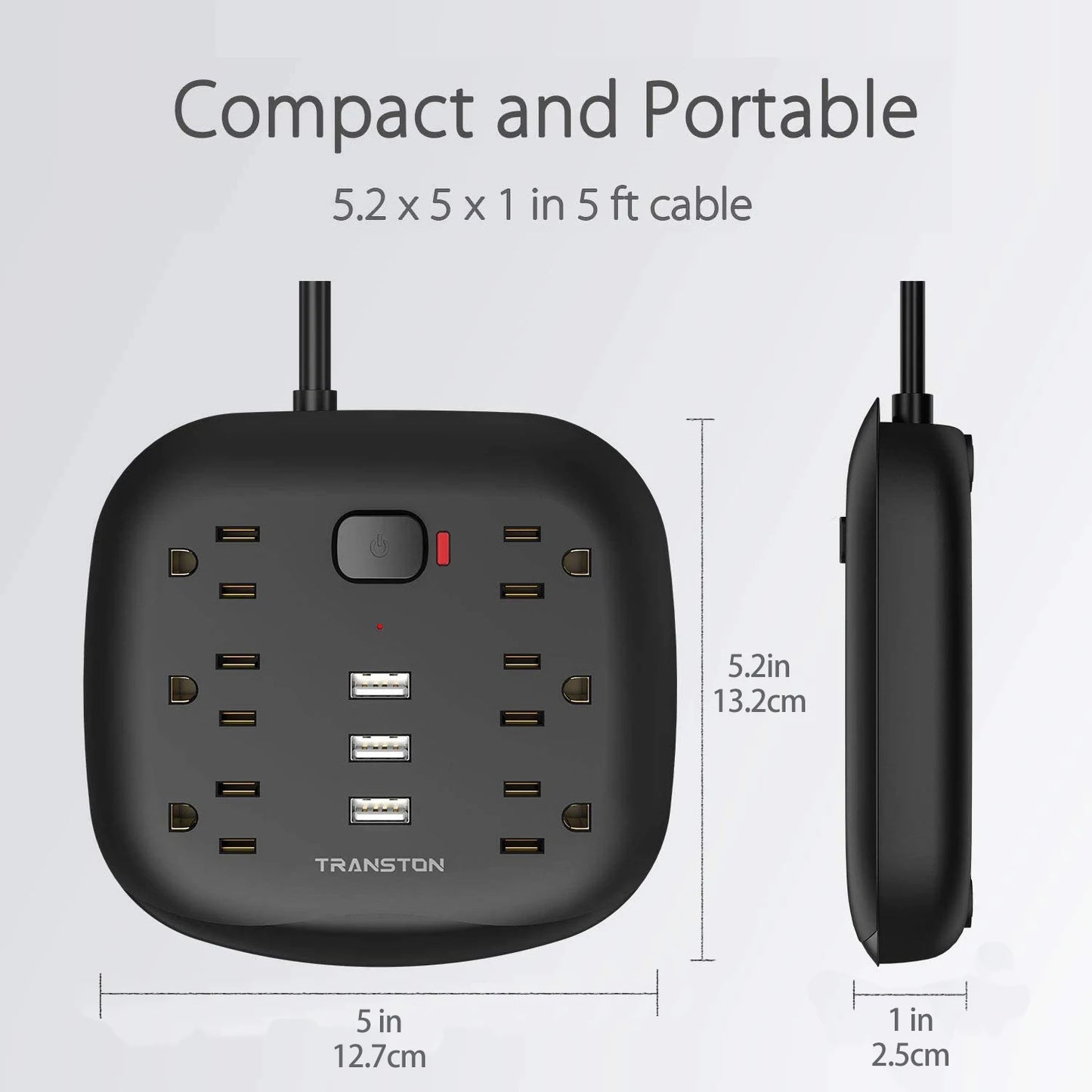 Power Strip Surge Protector 6 Outlet 3 USB