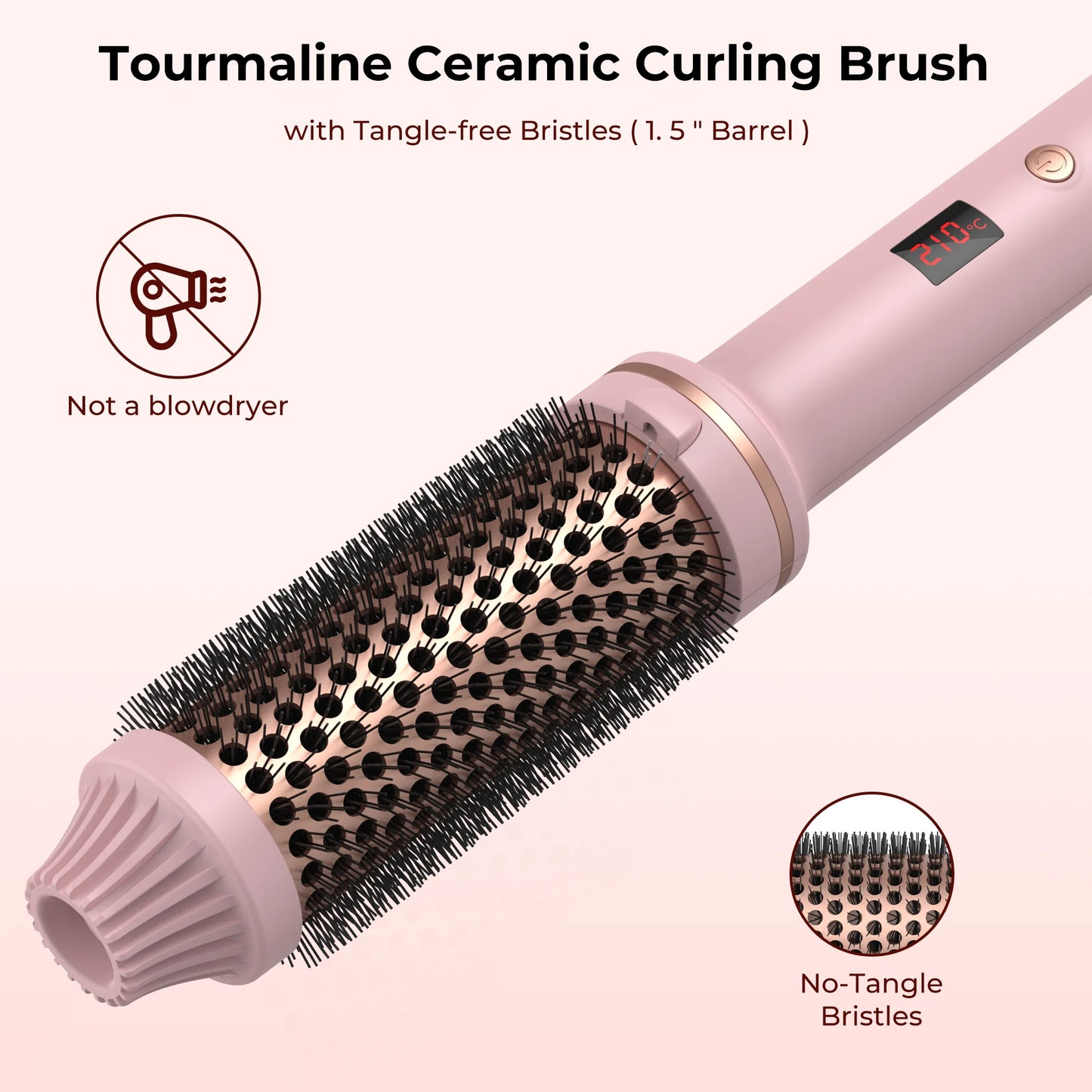 1.5 Inch Hair Ceramic Thermal Curling Iron Brush