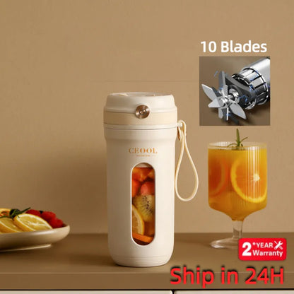 10 Blades Electric Smoothie Maker