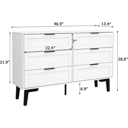 6 Drawer Modern Dresser