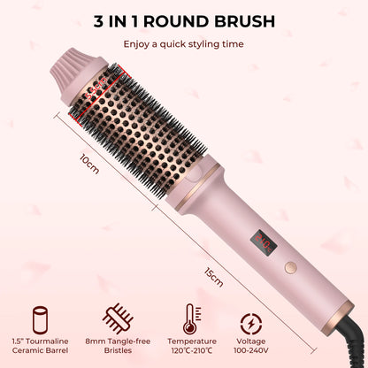 1.5 Inch Hair Ceramic Thermal Curling Iron Brush