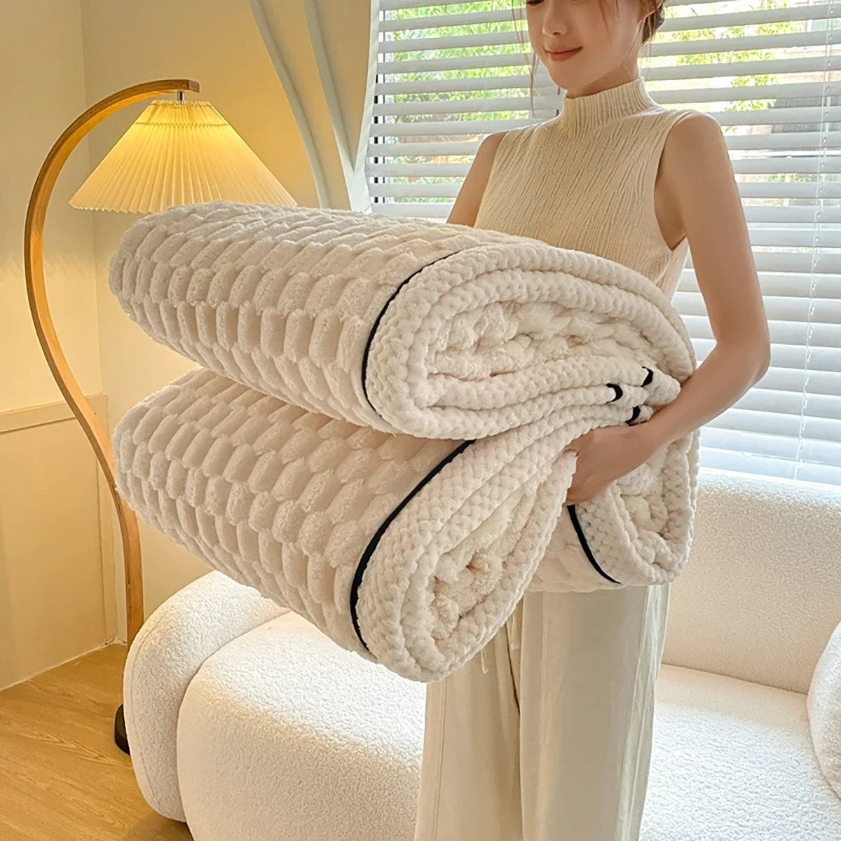 "PlushCozy LuxeWrap Blanket"