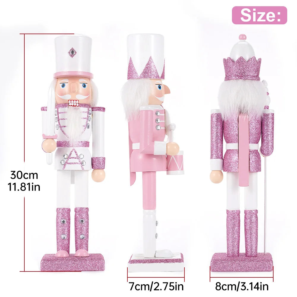 Pretty in Pink Wooden Nutcracker Solider Figurine