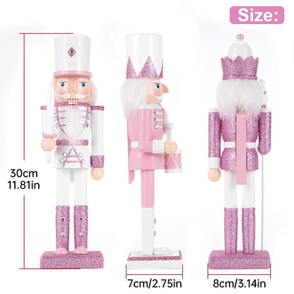 Pretty in Pink Wooden Nutcracker Solider Figurine