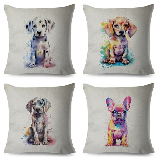 Adorable Watercolor Pet Pillowcase