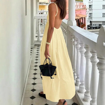New 2025 Summer Women’s Dress – Sexy Backless V-Neck