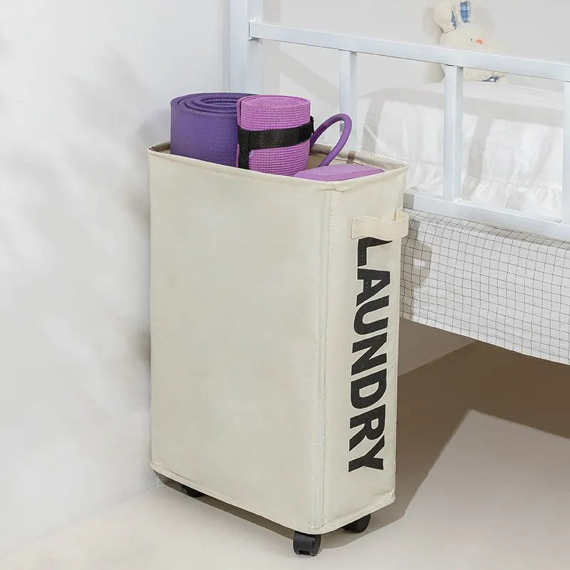 Rolling Slim Laundry Basket