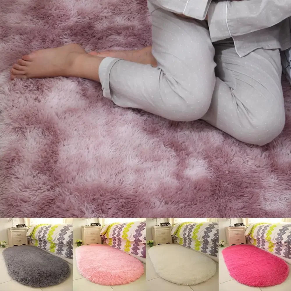 Fluffy Oval Rug