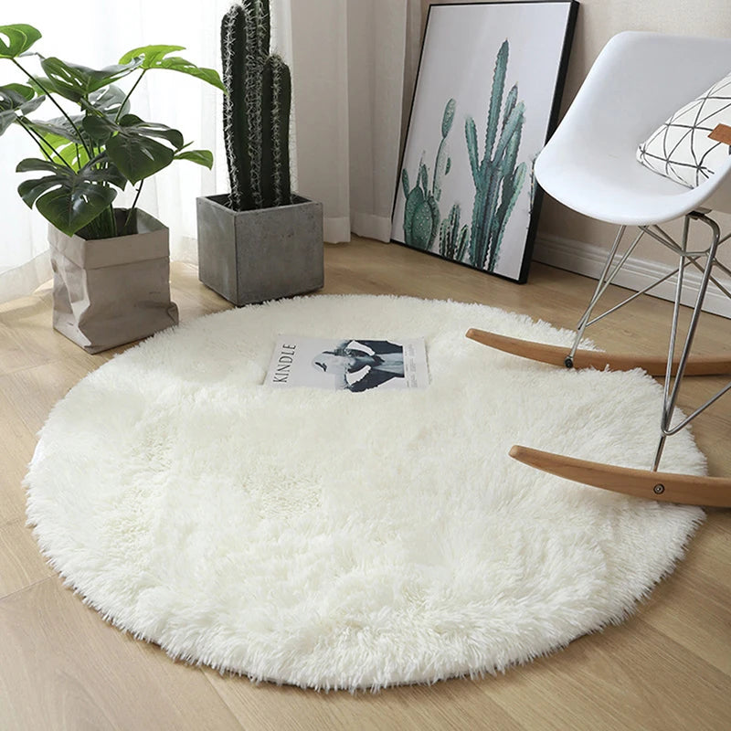 Fluffy Round Rug